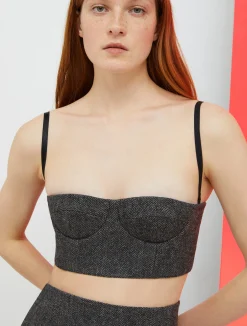 De-Coated with Anna Dello Russo flannel bustier top