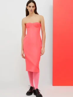 De-Coated with Anna Dello Russo bustier midi dress