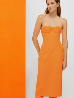 De-Coated with Anna Dello Russo bustier midi dress