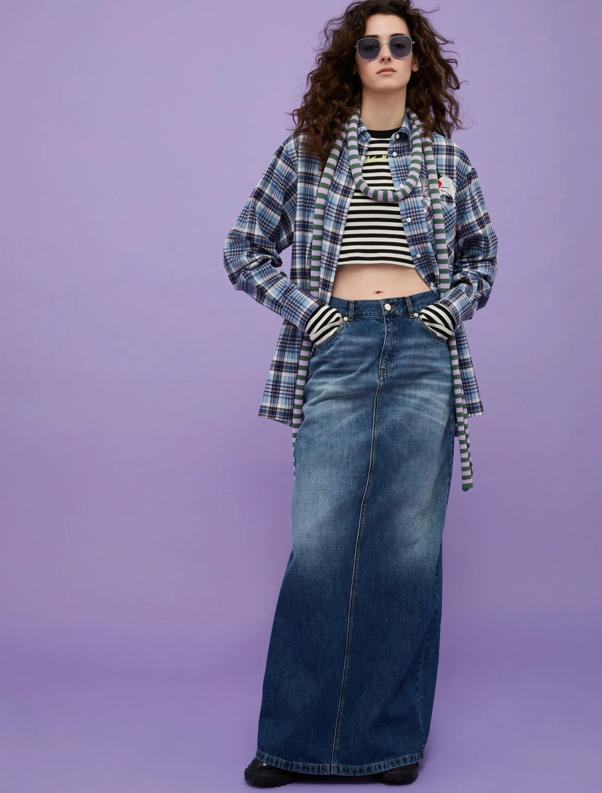 Denim maxi skirt MAX&Co. with Looney Tunes
