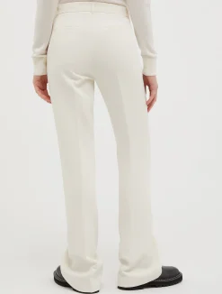 Double cloth bootcut trousers