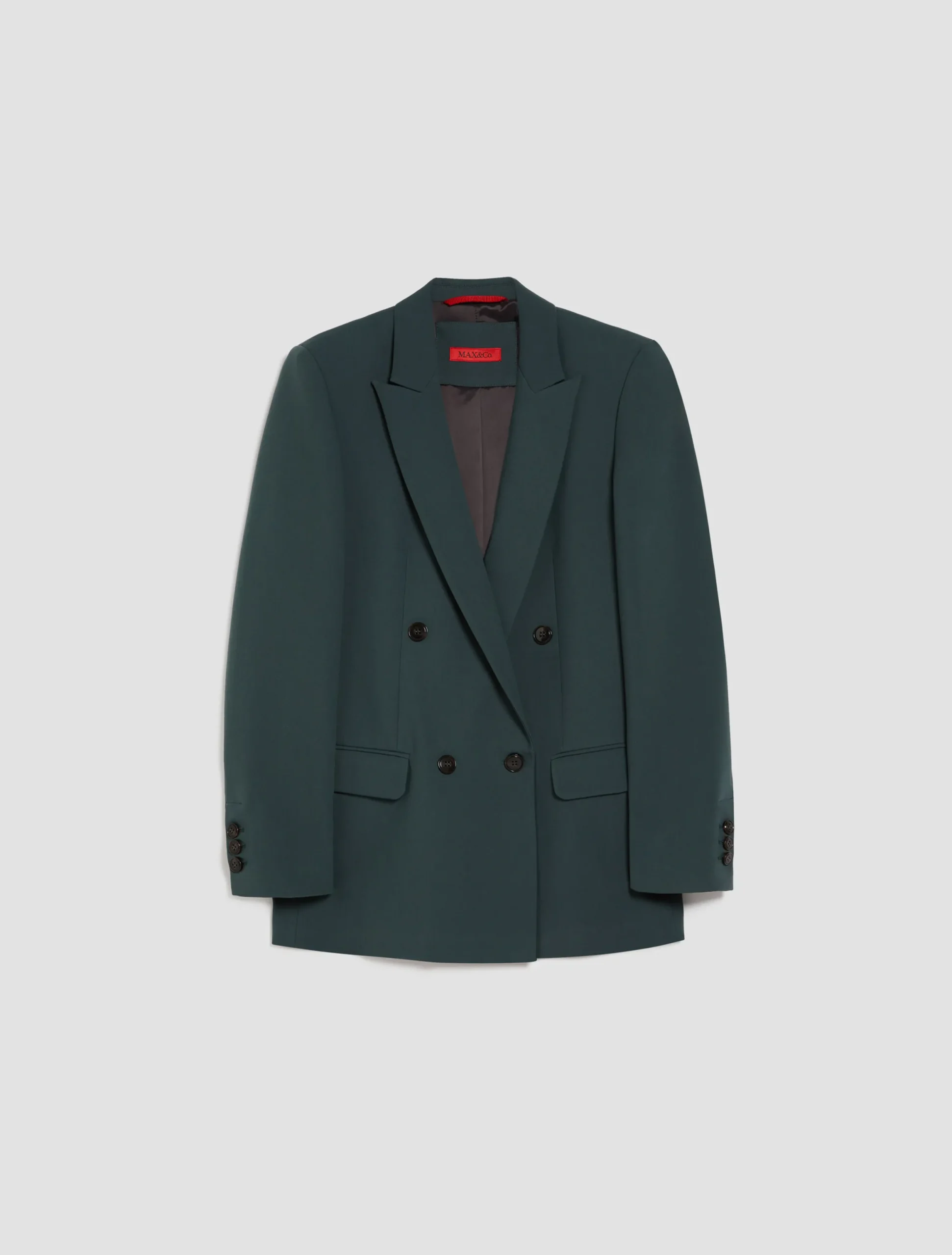 Double-breasted canvas blazer
