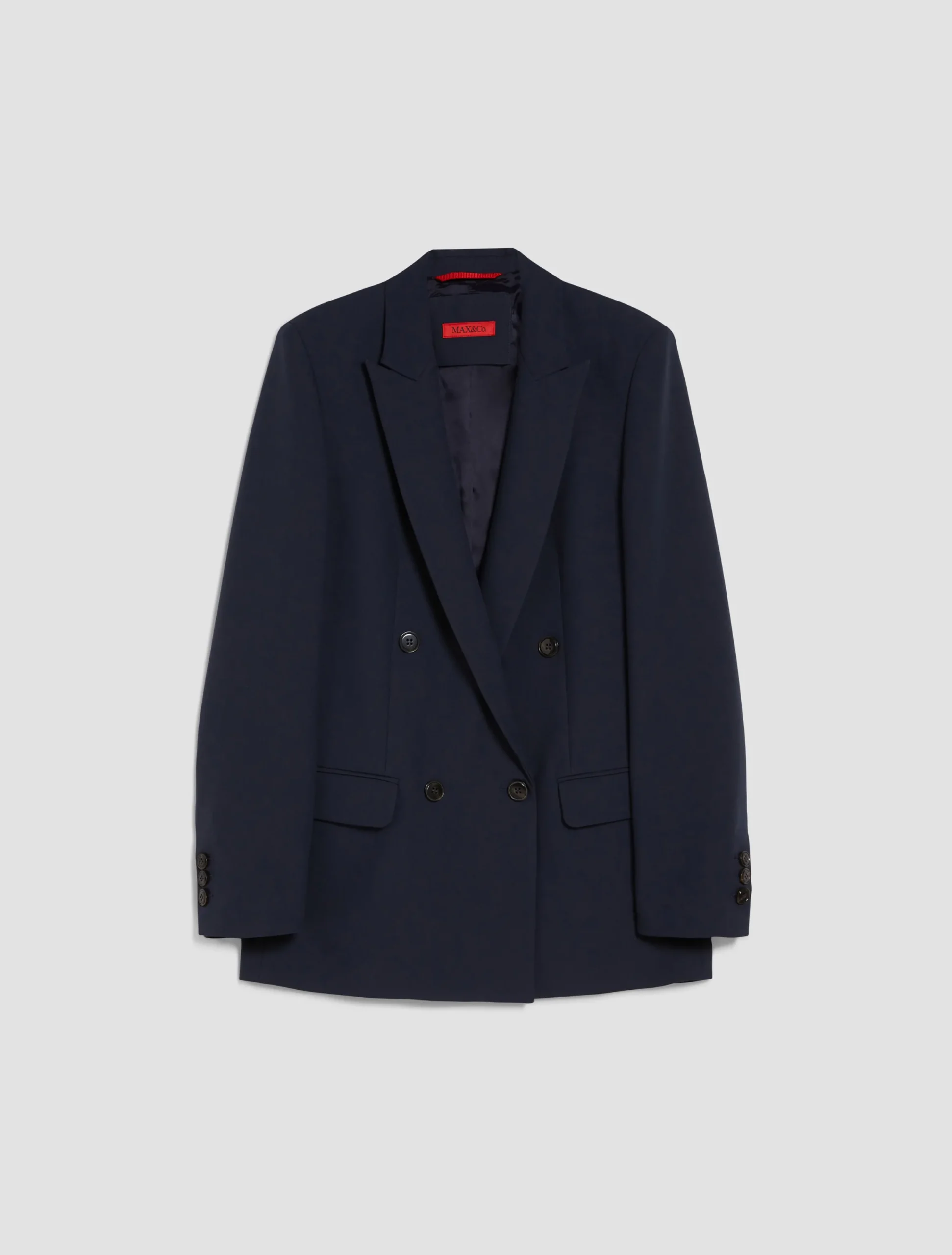 Double-breasted canvas blazer