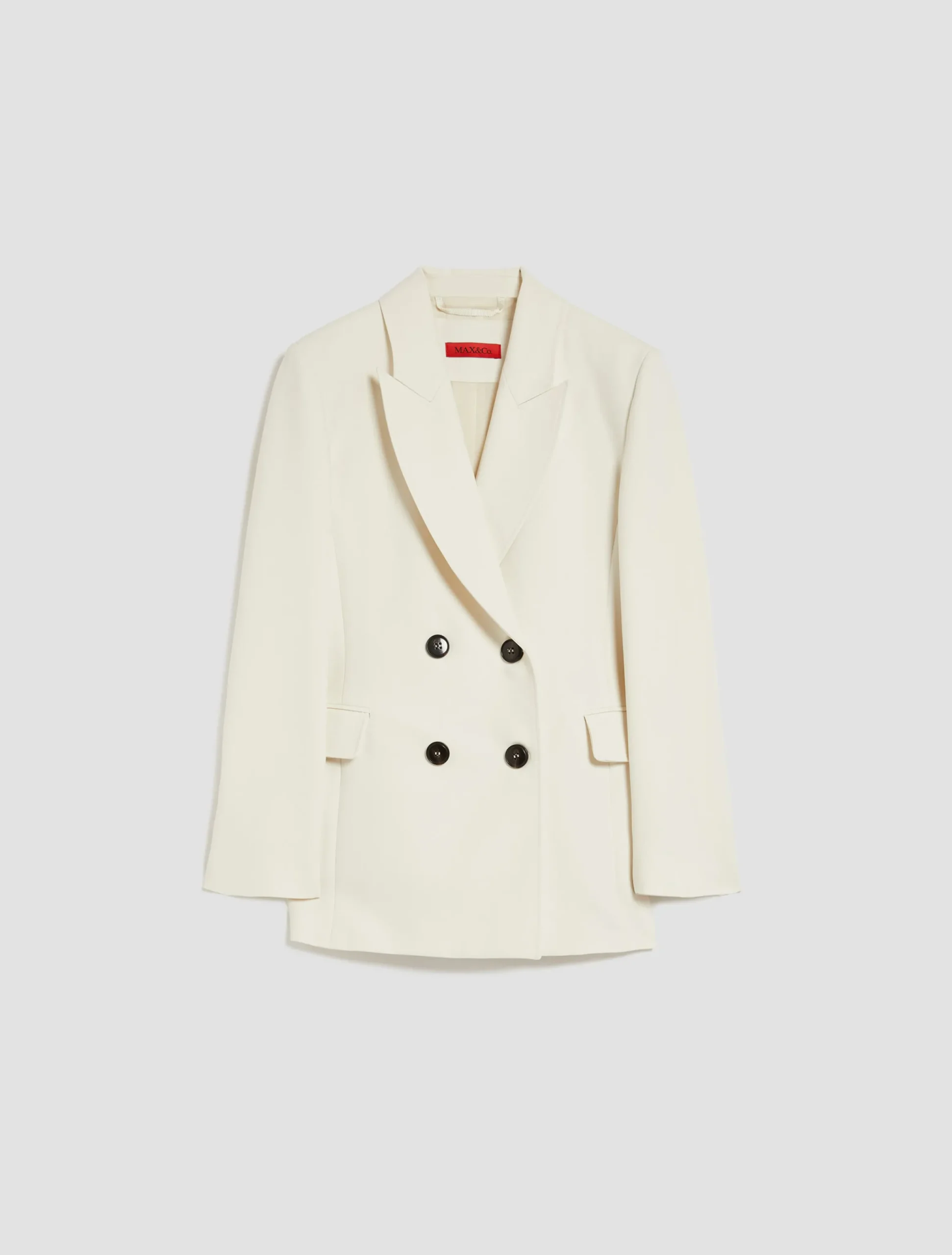 Double-breasted double cloth blazer