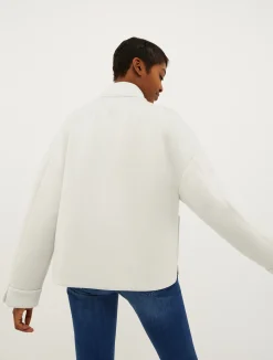 Double-breasted jersey jacket