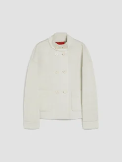 Double-breasted jersey jacket