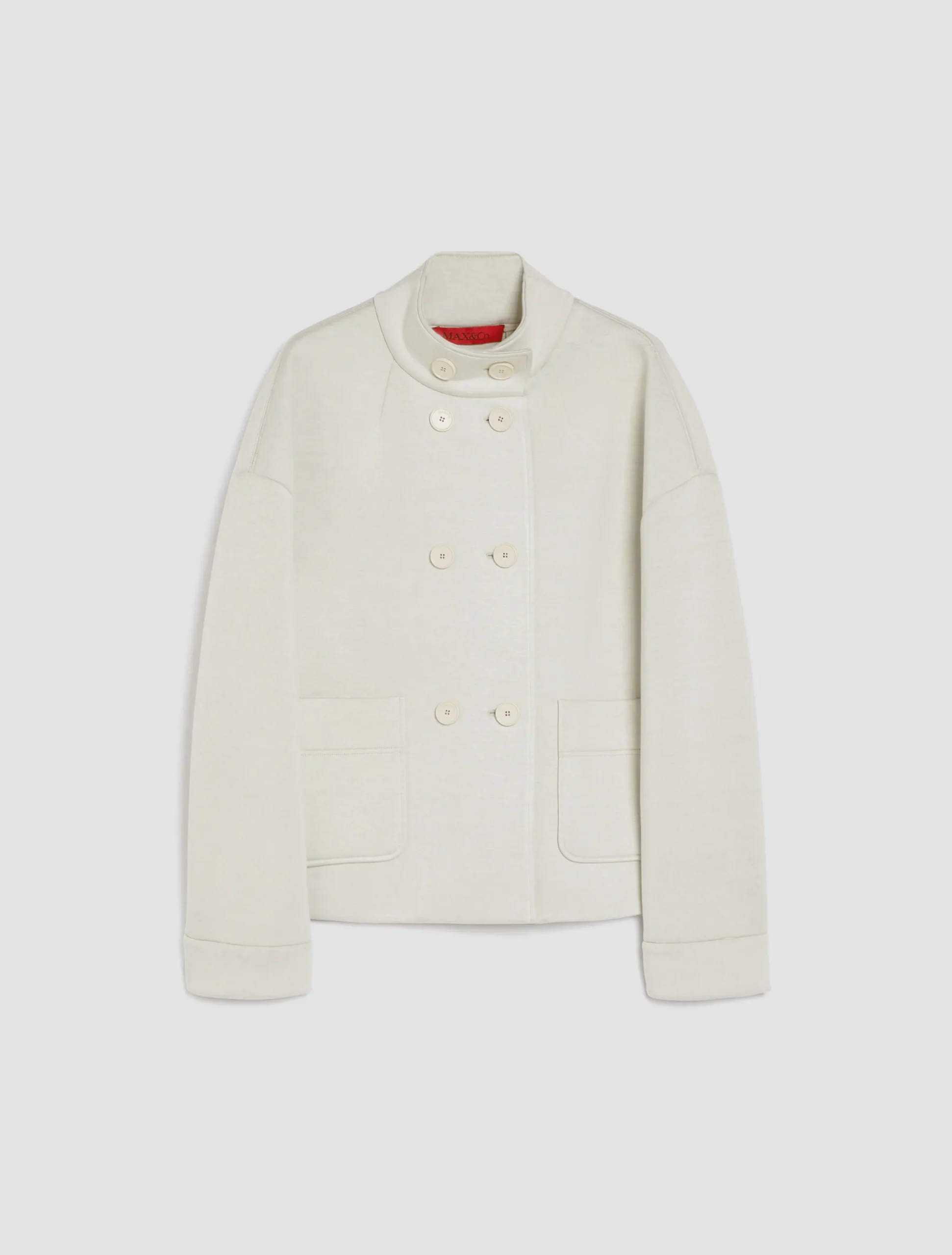 Double-breasted jersey jacket