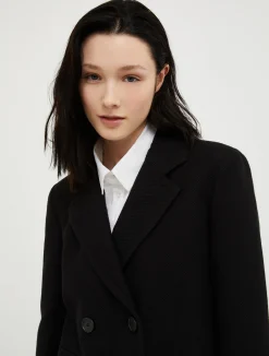 Double-breasted jersey-twill blazer