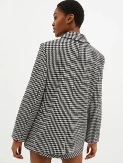 Double-breasted wool-blend blazer
