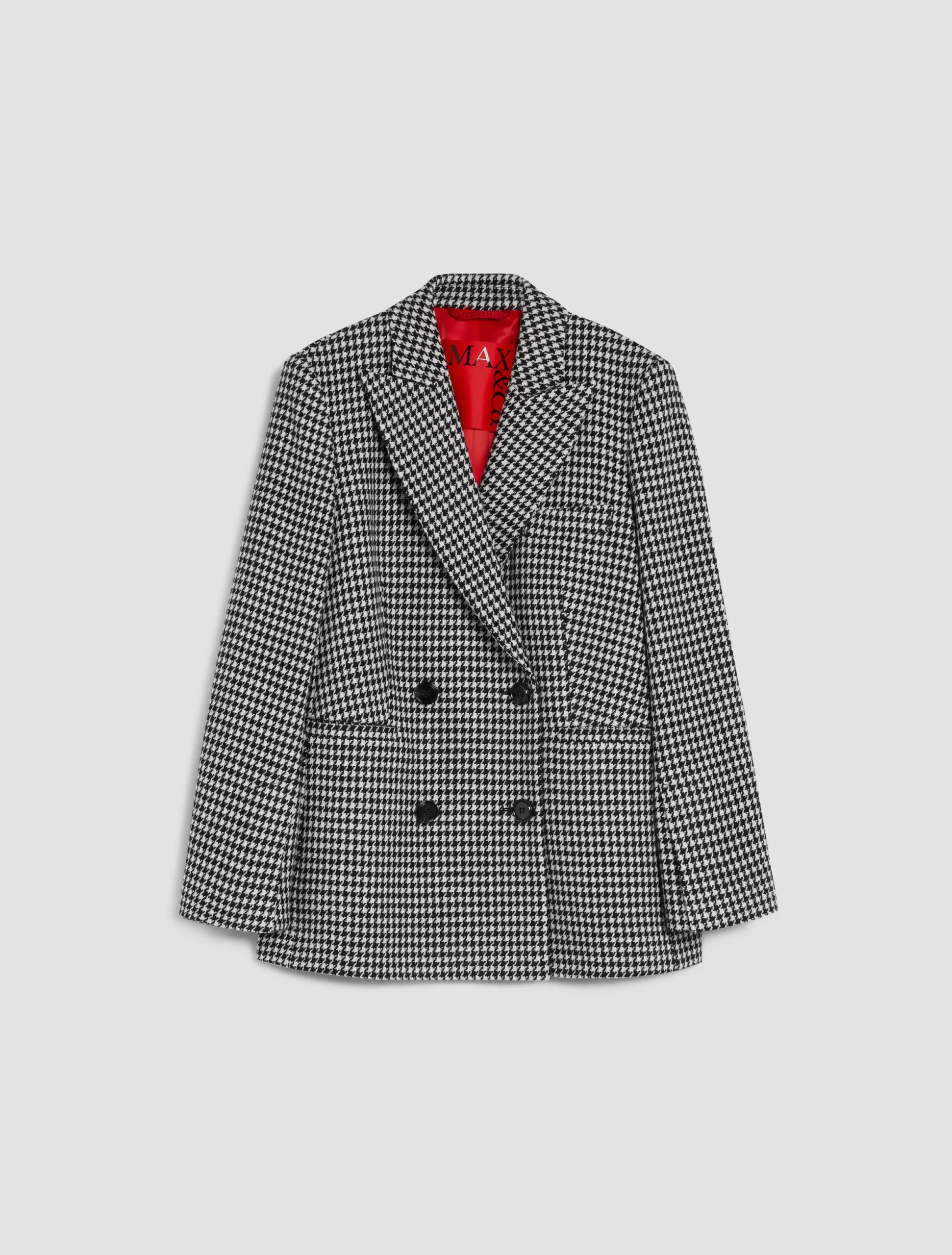 Double-breasted wool-blend blazer
