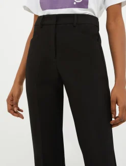 Double-cloth bootcut trousers
