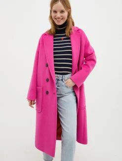 Double-faced broadcloth coat