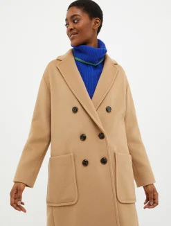 Double-faced broadcloth coat