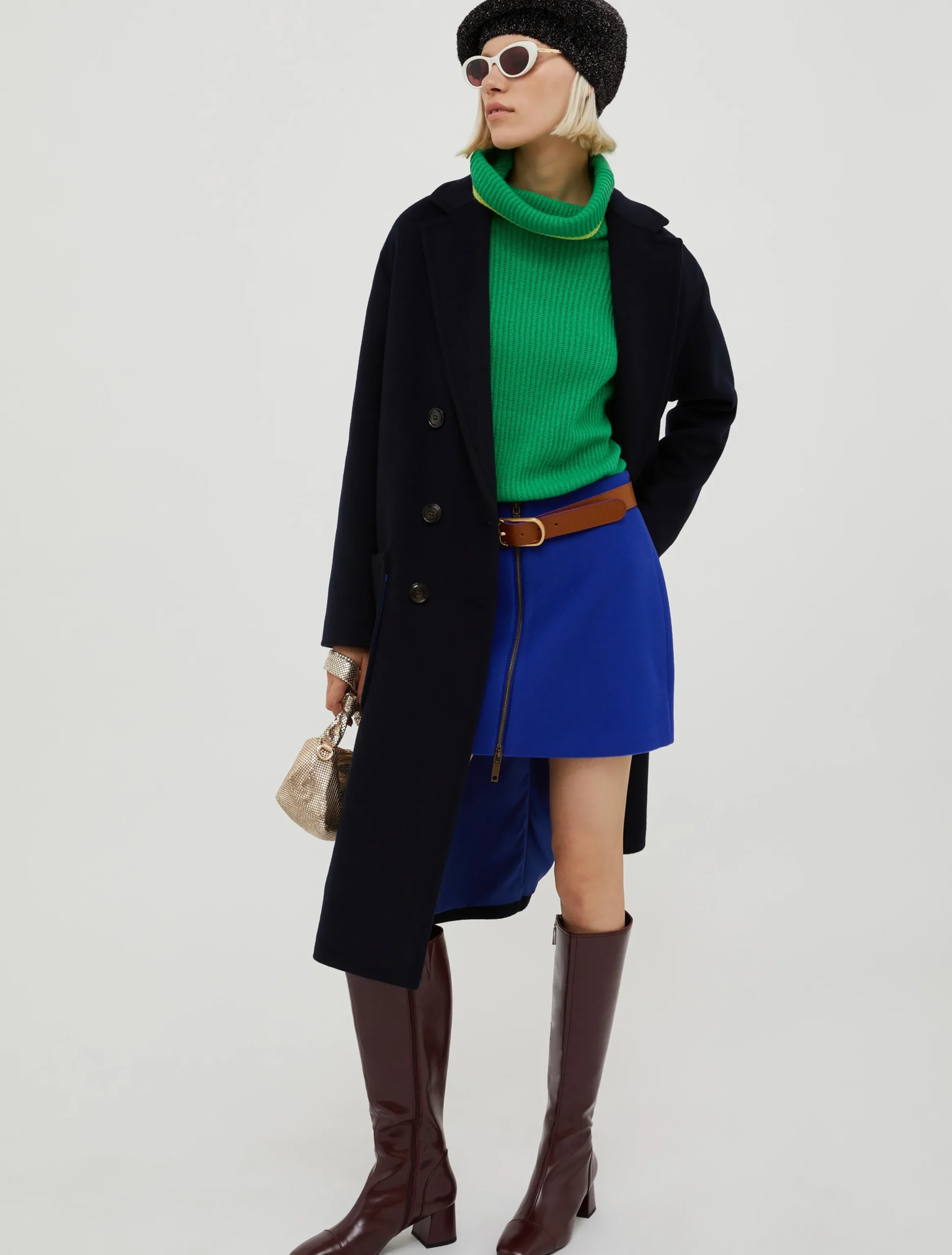 Double-faced broadcloth coat