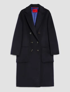 Double-faced broadcloth coat