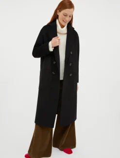 Double-faced broadcloth coat