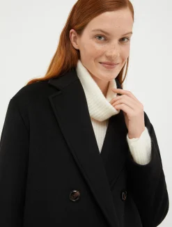 Double-faced broadcloth coat