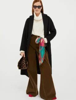 Double-faced broadcloth coat