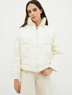 Drawstring padded puffer jacket