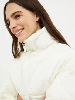Drawstring padded puffer jacket