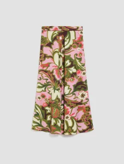 Envers-satin midi skirt