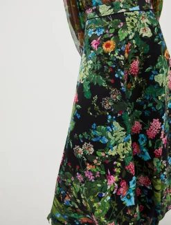 Envers-satin midi skirt