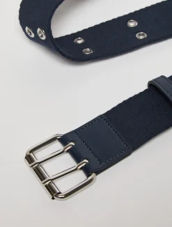 Eyelet-embellished belt