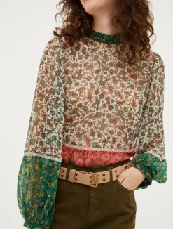 Eyelet-embellished belt