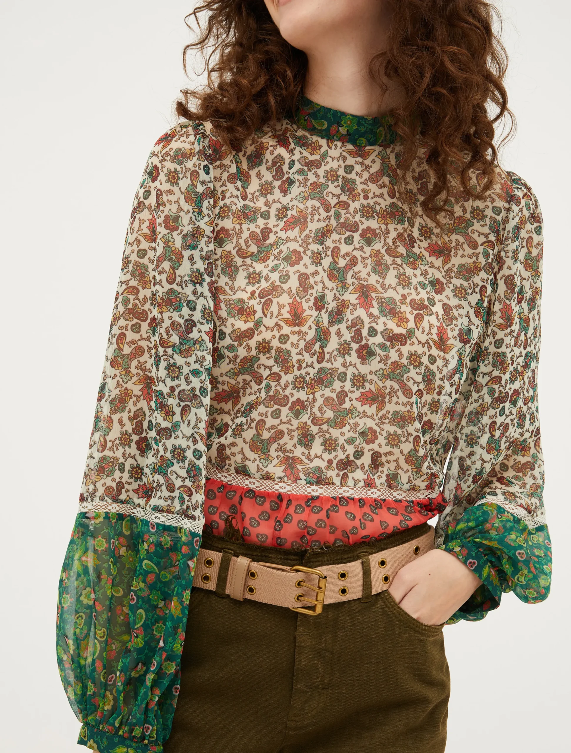 Eyelet-embellished belt