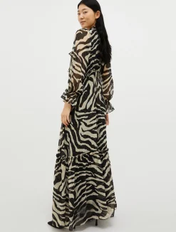 Fil-coupé maxi dress