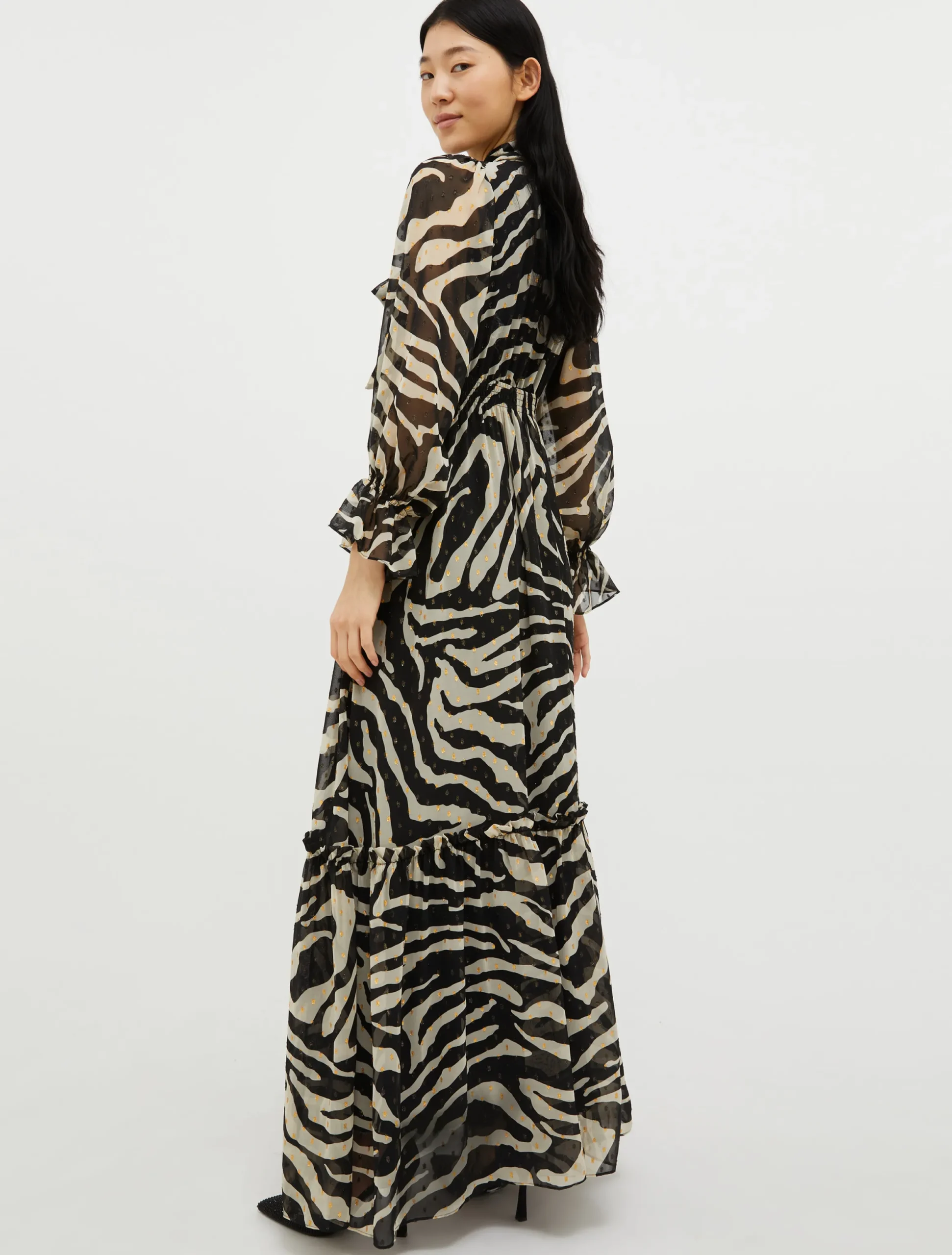 Fil-coupé maxi dress