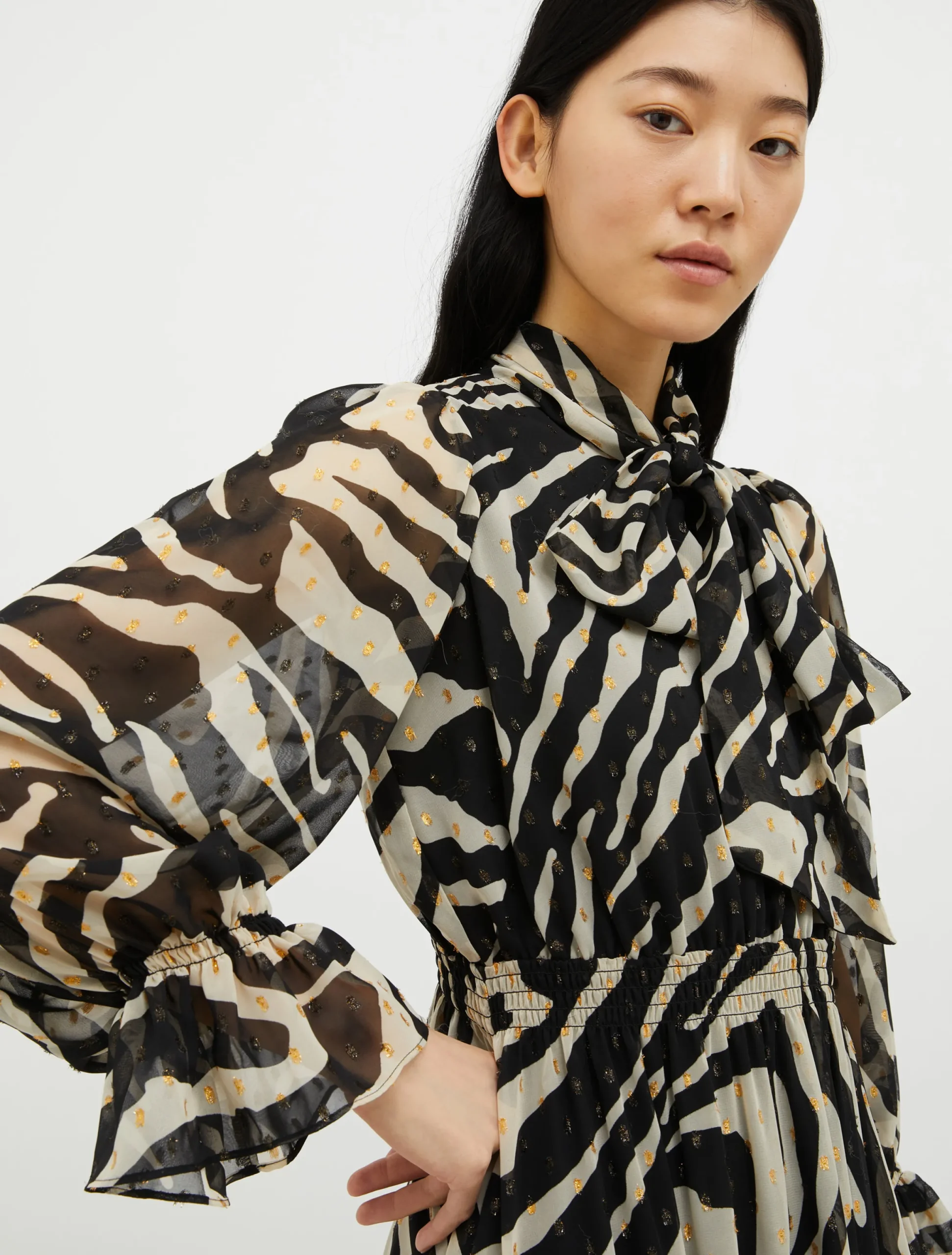 Fil-coupé maxi dress