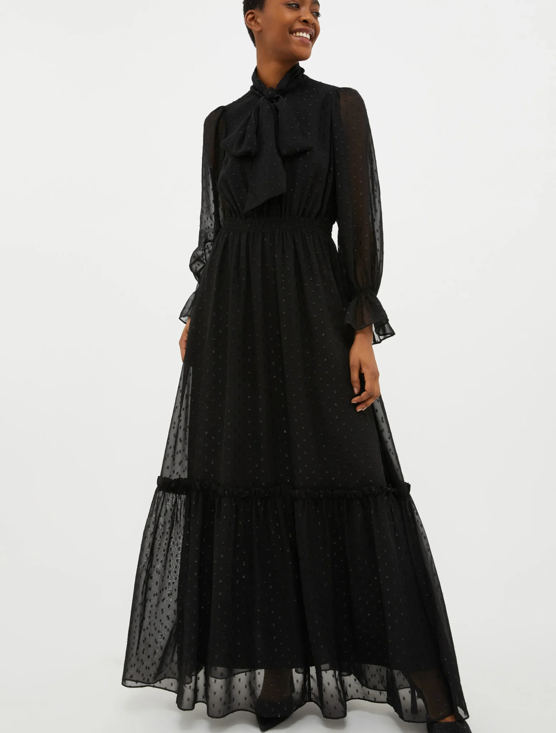 Fil-coupé maxi dress