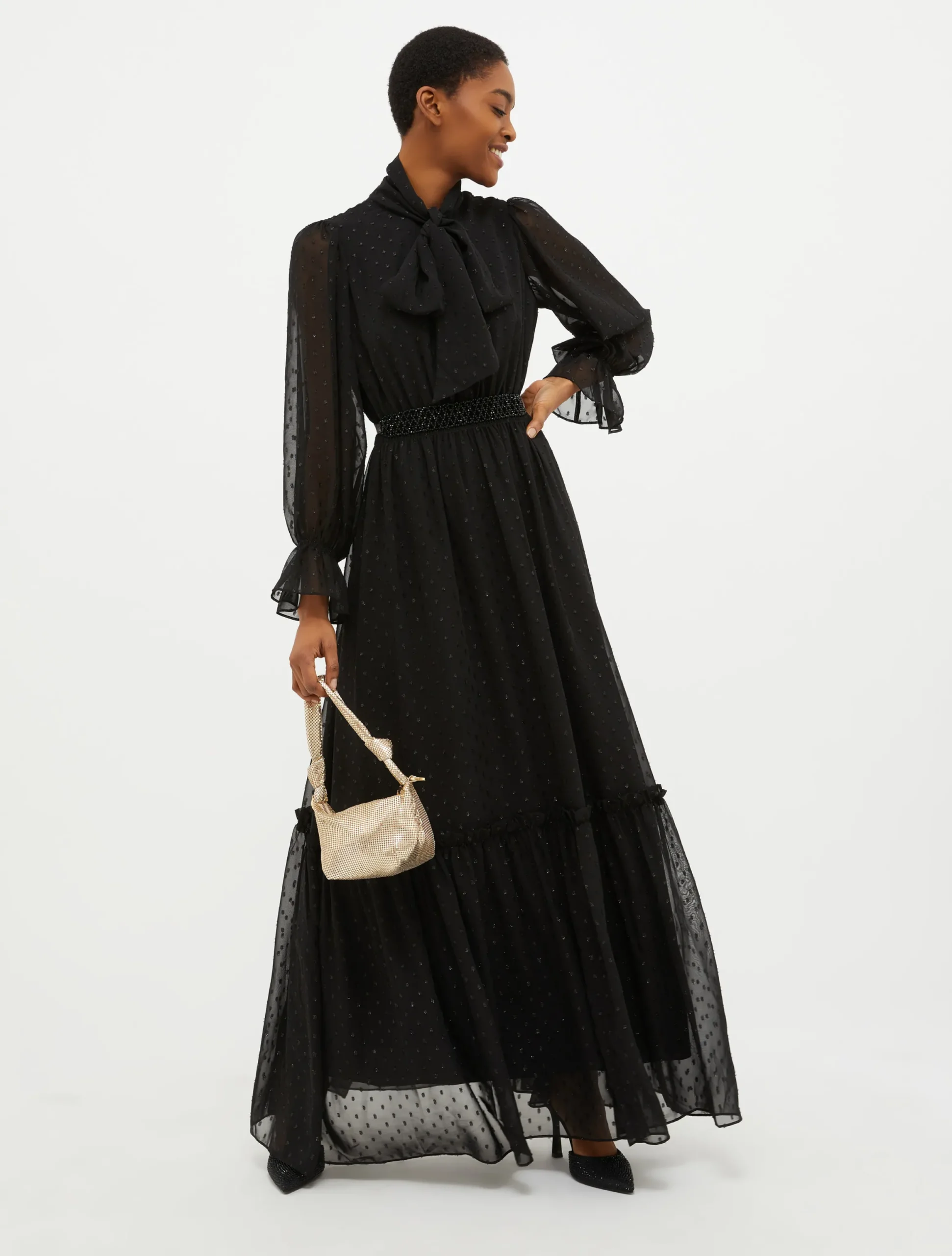 Fil-coupé maxi dress