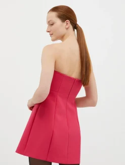 Flared bustier mini dress