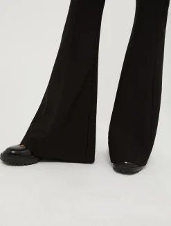 Flared canvas trousers