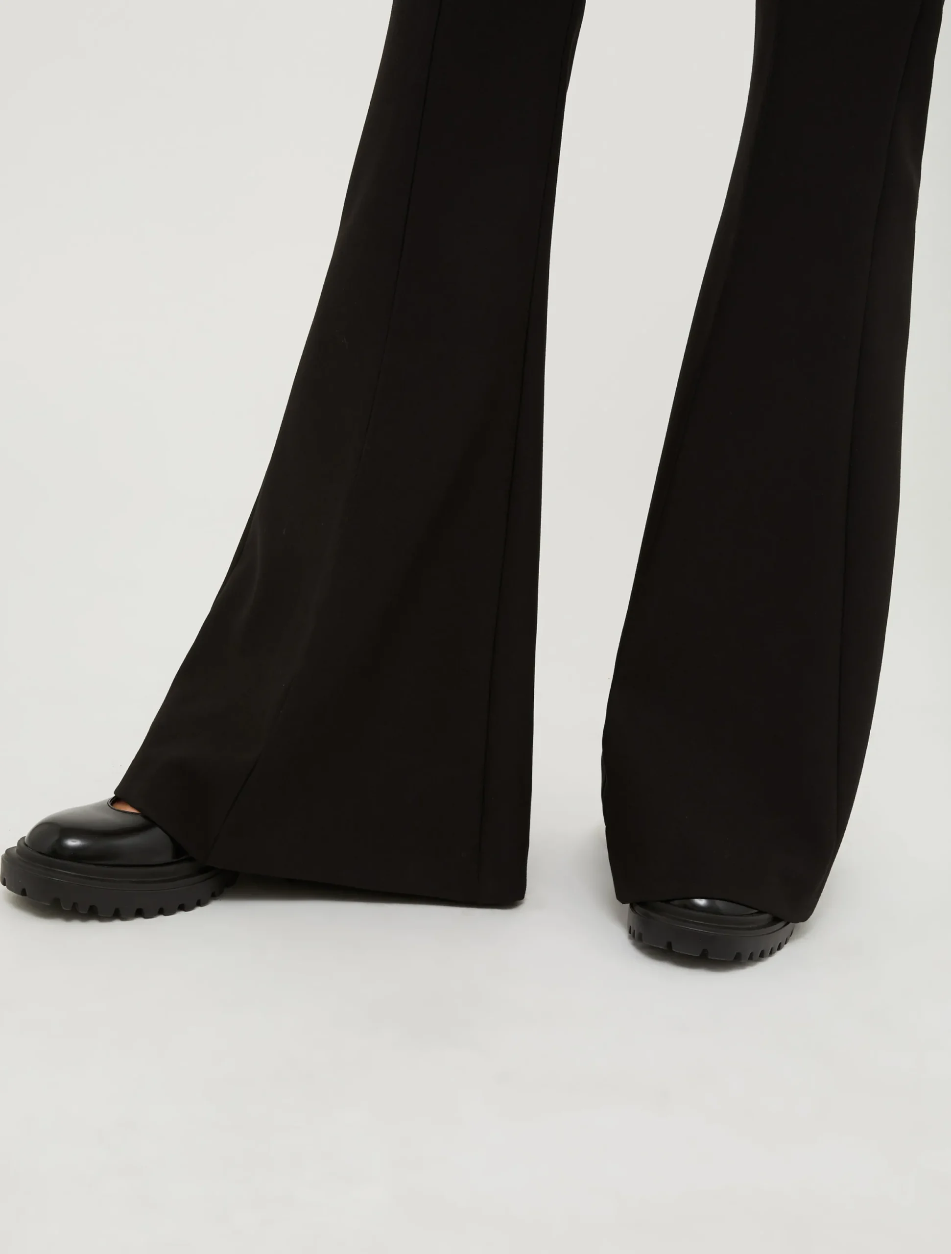 Flared canvas trousers