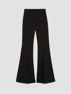 Flared canvas trousers