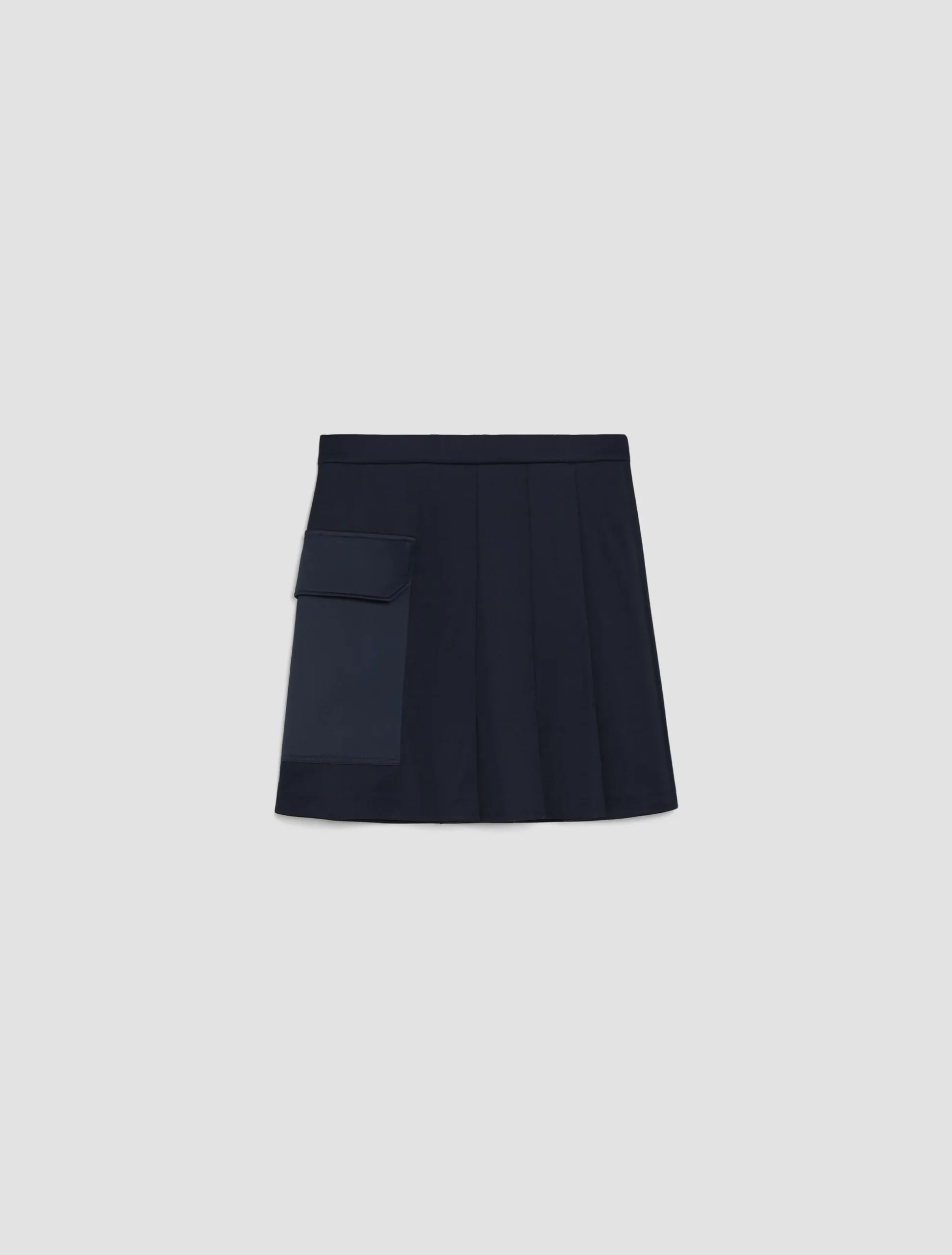Flared jersey mini skirt