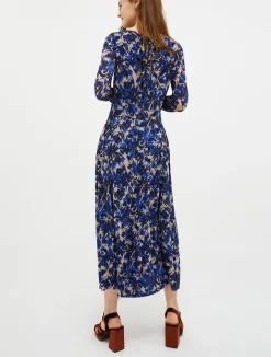 Flared tulle-jersey dress