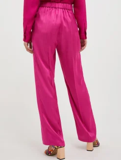 Flowing satin trousers