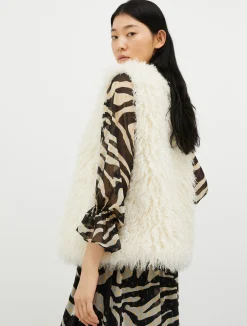 Fluffy frisé gilet