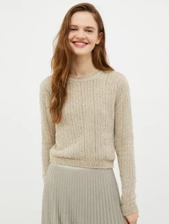 Fluffy lurex jumper