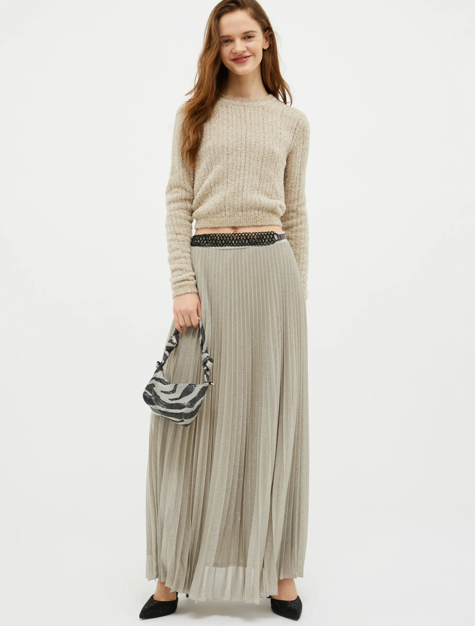 Fluffy lurex jumper