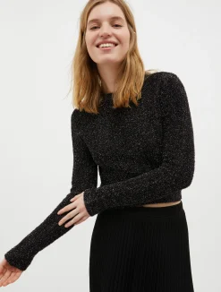 Fluffy lurex jumper
