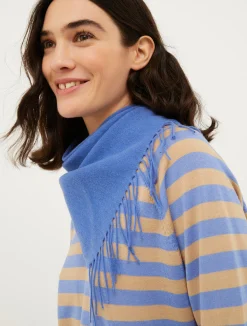 Fringed wool foulard