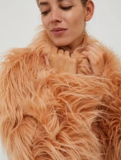 Furry plush coat