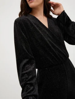 Glitter velvet jumpsuit