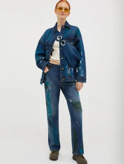 Hand-painted denim jacket