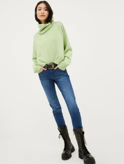 Heart-embroidered cashmere jumper